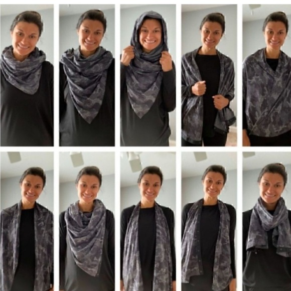 🆕Lululemon Customizable Snap Multi Nulu Scarf in Olive Green Tie Dye - Picture 7 of 7